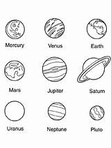 Planets sketch template