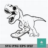 Rex Skateboard Dxf Dino Eps sketch template