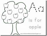 Apple Letter Preschool Worksheets Year Activities Alphabet Coloring Pages Olds Annie Printable Old Print Printables Simple Practice Worksheet Toddler Learning sketch template