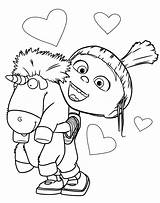 Despicable Unicorn Minion sketch template