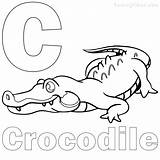 Crocodile Coloring Kids Pages Printable Getdrawings Coloringbay sketch template