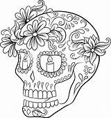 Totenkopf Muertos Erwachsene Malvorlage Calaveras Mandalas Skull Mandala Calaberas Mexicanas Graphicstock sketch template
