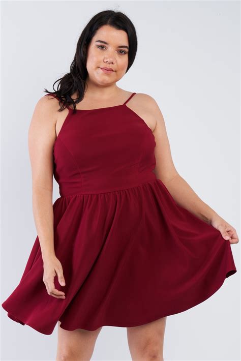 Plus Size Fit N Flare Mini Dress Id Cc51303a