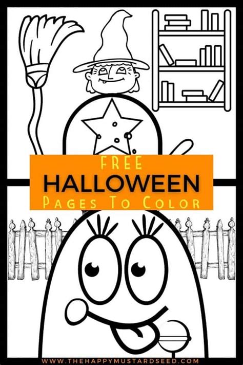 halloween printable coloring pages  happy mustard seed
