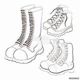 Boot Combat Getdrawings Drawing Boots sketch template