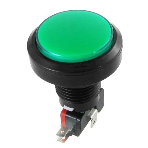 dc led light illuminated green  momentary push button switch    nc  switches