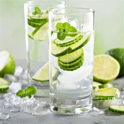 infused detox water stock image image  green natural