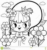 Coloring Garden Pages Girl Flower Book Color Getcolorings Playing Search Clipartmag Print Getdrawings Books sketch template