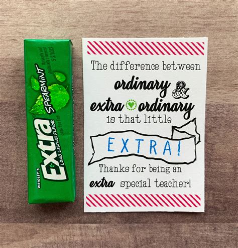 instant  extra gum teacher appreciation printables etsy