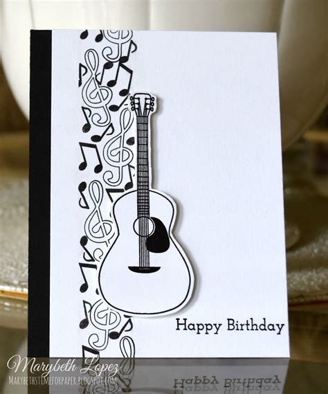 confetti cluster stamping musical cards happy birthday cards