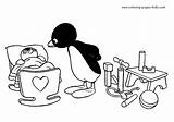 Coloring Pages Pingu Cartoon Printable Character Kids Color Characters Sheets sketch template