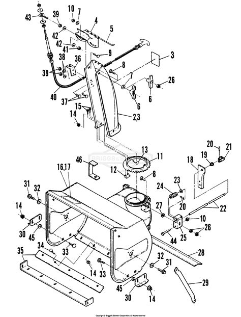 snapper     hp  stage large frame snow thrower series  parts diagram