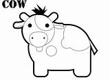 Cow Coloring Chibi Netart Color sketch template