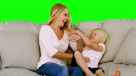 Mother And Daughter Tickling Each Stock Footage Video 100