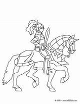 Knight Sword Horseback Coloring Pages Hellokids Print Color Online sketch template