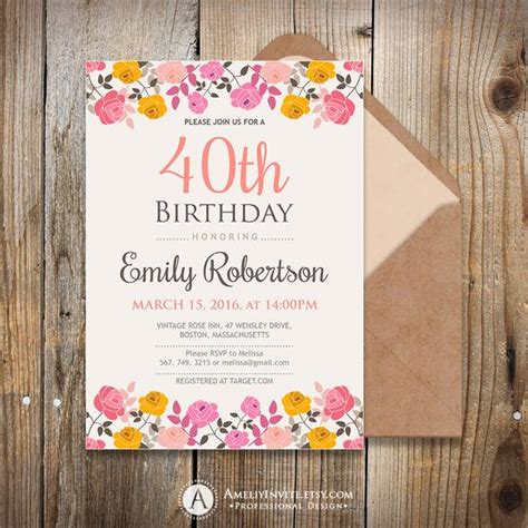 Items Similar To Adult Birthday Invitation Template 50th