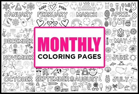 months   year coloring pages   happy