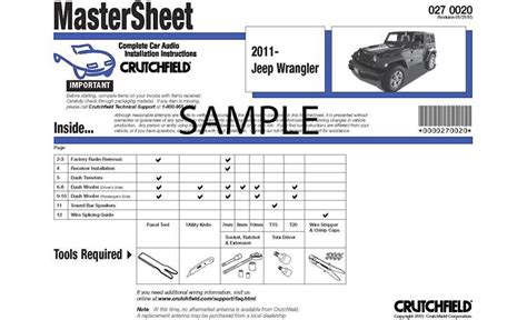 crutchfield vehicle specific instructions cadillac owners forum