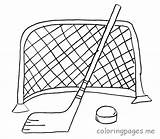 Goalie Pages Coloring Getcolorings Hockey sketch template