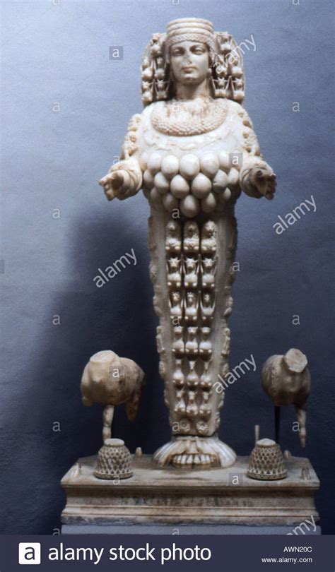 Statue Of Artemis Goddess Of Fertility Selcuk Turkey Stock