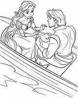 Rapunzel Coloring Pages Tangled Flynn Disney Princess Printable Color Rider Boat Print Colouring Kids Book Popular Sheets Visit Choose Board sketch template