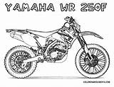 Coloring Pages Dirt Bike Yamaha Colouring Boys Kids Motocross Bikes Dirtbike Print Sheets Printable Color Wr250f Motorbike Rider Cross Moto sketch template