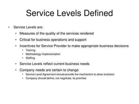 service level agreements powerpoint