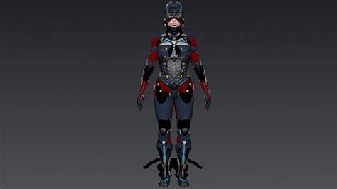 sci fi female character v2 3d model obj ztl