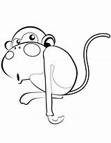 Coloring Monkey Pages Face Comments Cartoon sketch template