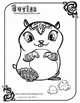 Coloring Cuties Pages Pet Shop Fox Animals Hamster Colouring Littlest Hamsters Print Cutie Cute Book Library sketch template