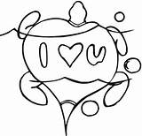 Coloring Pages Turtle Valentine Clipartmag Valentines sketch template