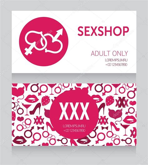 modelo de cartão de visita para sexshop imagem vetorial de