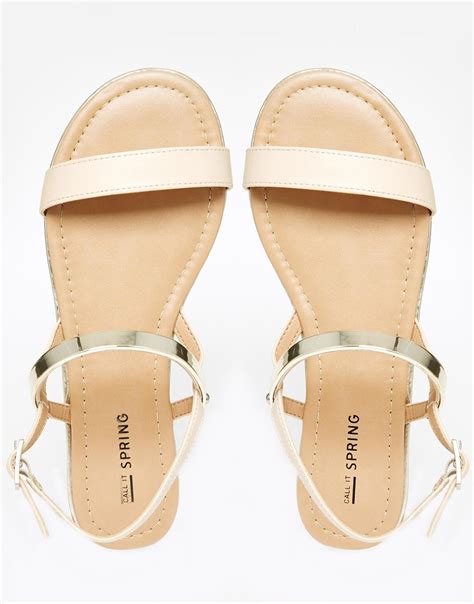 Nude Flat Sandals
