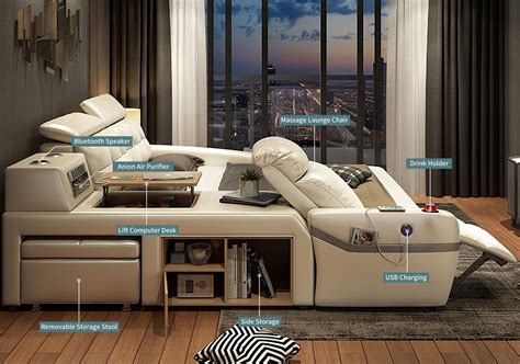 smart bed   integrated recliner  air filtration