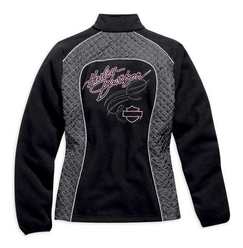 Harley Davidson® Women S Pink Label Fleece Jacket Black Pink 98561