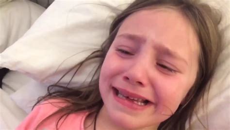 five year old girl filmed crying uncontrollably after watching john