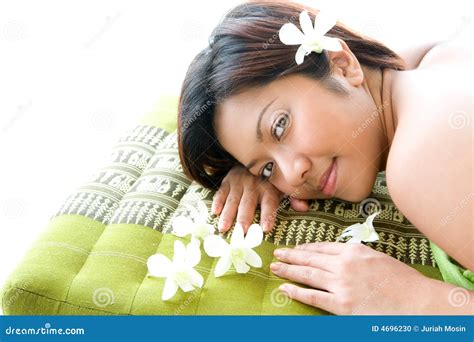 female asian relaxing  oriental spa stock photo image  hand