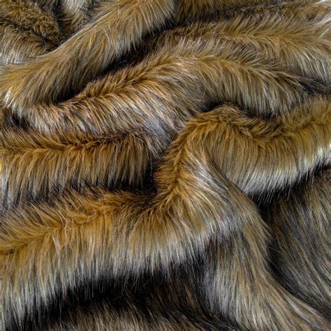 brown fake fur faux fur fabric   metre yard warehouse