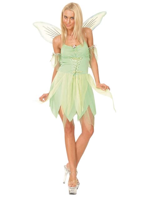fairy tinkerbell fancy dress costume womens adult