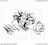 Mascot Vicious Slashing Tiger Illustration Through Wall Royalty Clipart Atstockillustration Vector 2021 sketch template