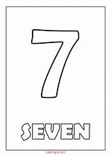 Number Coloring Seven Printable Kids Pages Worksheets Pdf Choose Board Numbers sketch template