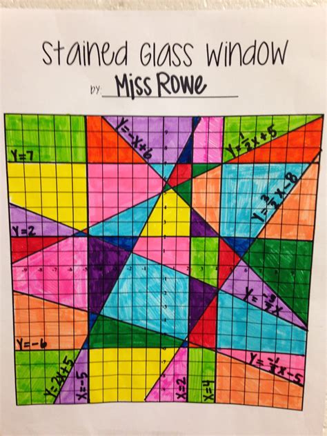 stained glass window linear equations project big ideas math algebra