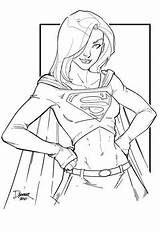Coloring Pages Supergirl Line Drawing Printable Cartoon Girls Sheets Colouring Superheroes Superhero Dc Kids Commissions Character Deviantart Badass Sexy Visit sketch template