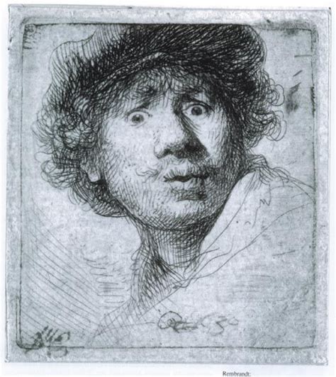 Rembrandt Selbst 1630 Radierung 45x50mm Rembrandt Self