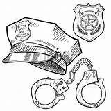 Police Coloring Station Clipartpanda Badge Clipart Terms Policeman Objects Hat sketch template
