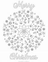 Christmas Coloring Mandala Printable Use Freebies Terms Personal Please Read Only sketch template