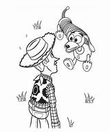 Slinky Dog Coloring Toy Story Pages Getcolorings Woody sketch template