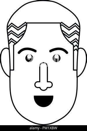 outline head man character person stock vector art illustration