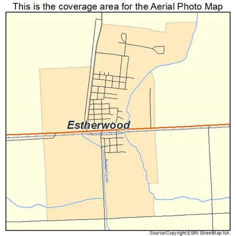 aerial photography map  estherwood la louisiana