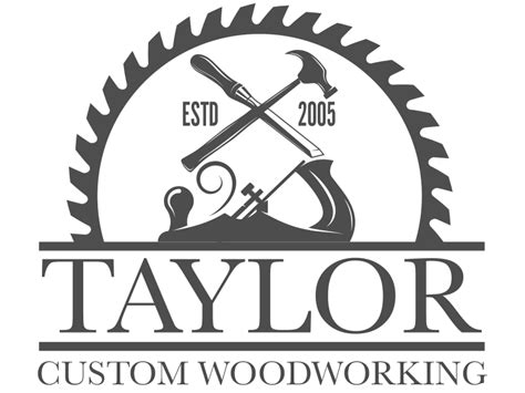 logo design  taylor woodworking  double vision